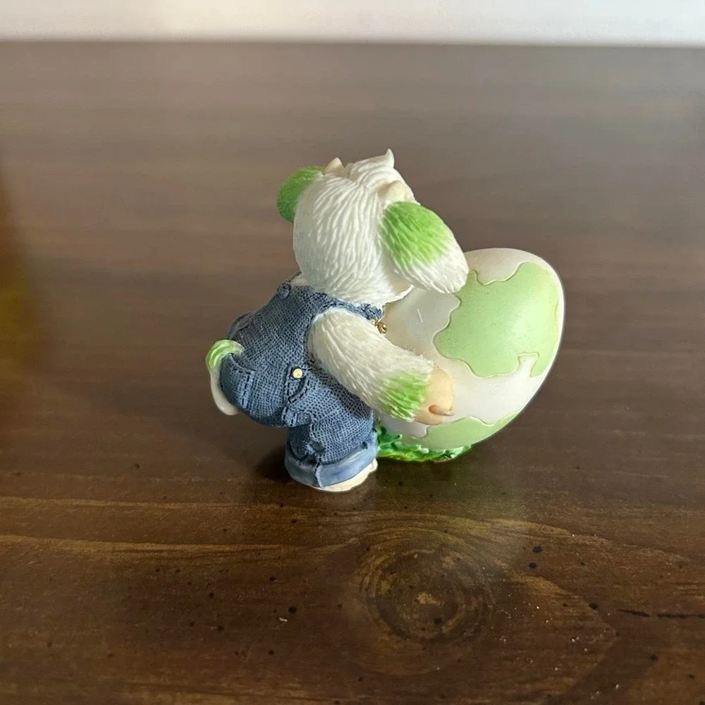Mary's Moo Moos Green Cow Easter Egg Decoration Enesco